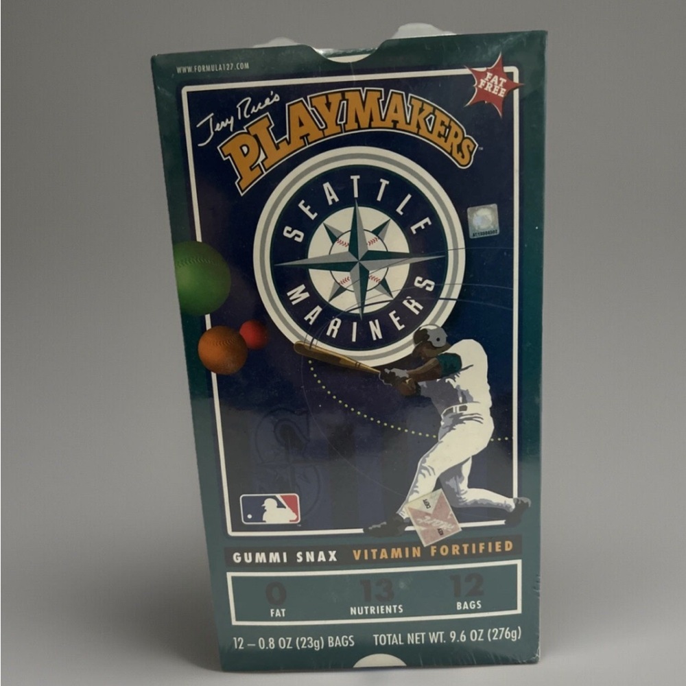 SEATTLE MARINERS Jerry Rice's PLAYMAKERS Gummi Snax Vintage (2001) Display Only